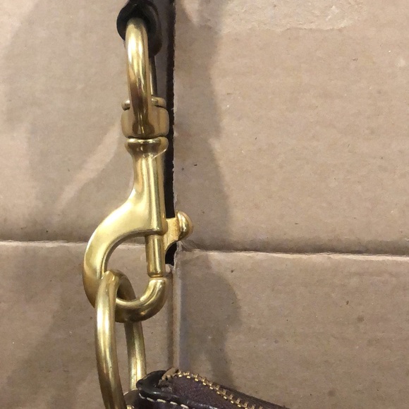 COACH Patchwork Top Zipper Crossbody Shoulder Bag Animal Print Brown Lining - Picture 6 of 17